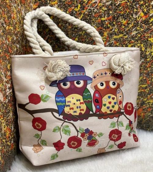 Owl Print Tote