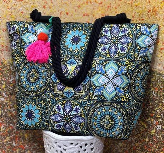 Mosaic Print Tote